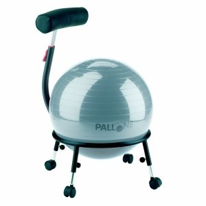Balstoel 121B - Pallosit zitbal - in hoogte verstelbaar - Zilver grijs