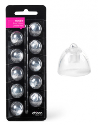Oticon Dome Set 10mm Bass Double Minifit (10 stuks)