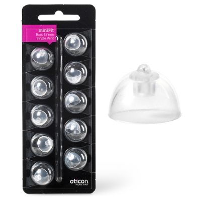Oticon Dome Set 12mm Bass Single Minifit (10 stuks)
