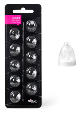 Oticon Dome Set 6mm Bass Double Minifit (10 stuks)