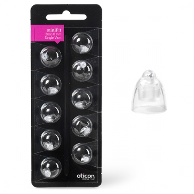 Oticon Dome Set 6mm Bass Single Minifit (10 stuks)