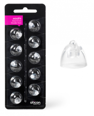 Oticon Dome Set 8mm Bass Double Minifit (10 stuks)