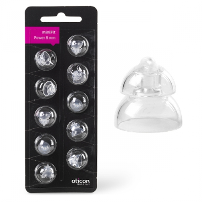 Oticon Dome Set 8mm Power Minifit (10 stuks)