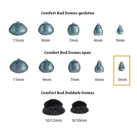 Starkey Comfort Bud Dome open 5mm