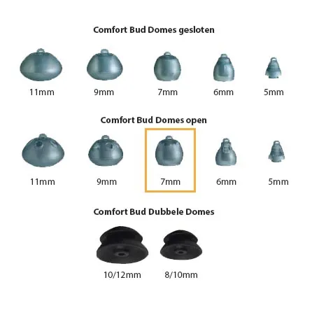Starkey Comfort Bud Dome open 7mm