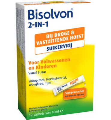 Bisolvon 2 In 1 Suikervrij Sachet 10 Ml (120g)