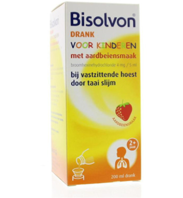 Bisolvon Drank Kind Aardbei (200ml)