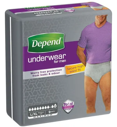 Depend Pants Men Max L/xl 1986 (9st)