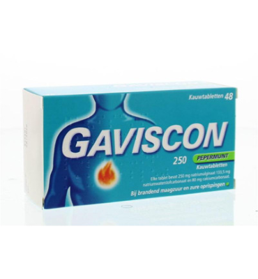 Gaviscon Pepermunt 250 (48kt)