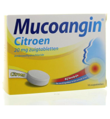 Mucoangin Citroen Suikervrij (18zt)