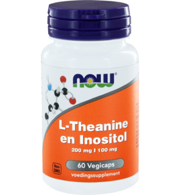 Now L-theanine 200 Mg Met Inositol 100 Mg (60vc)