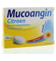 Mucoangin Citroen Suikervrij (18zt)