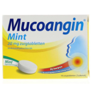 Mucoangin Mint Suikervrij 20 Mg (18zt)