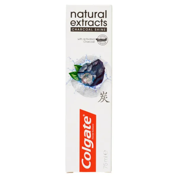 12x Colgate Tandpasta Natural Extract Charcoal Shine 75 ml
