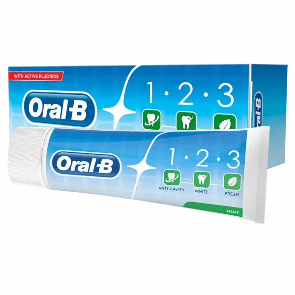 12x Oral-B Tandpasta 1-2-3 Frisse Mint 75 ml