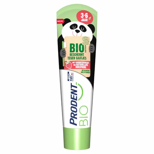 12x Prodent Tandpasta Bio Kids 3-6 jaar Aardbei 50 ml