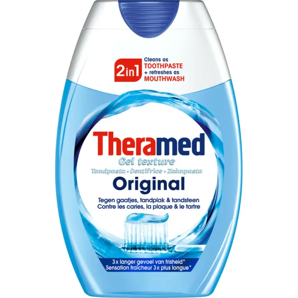 12x Theramed Tandpasta 2 in 1 Original 75 ml