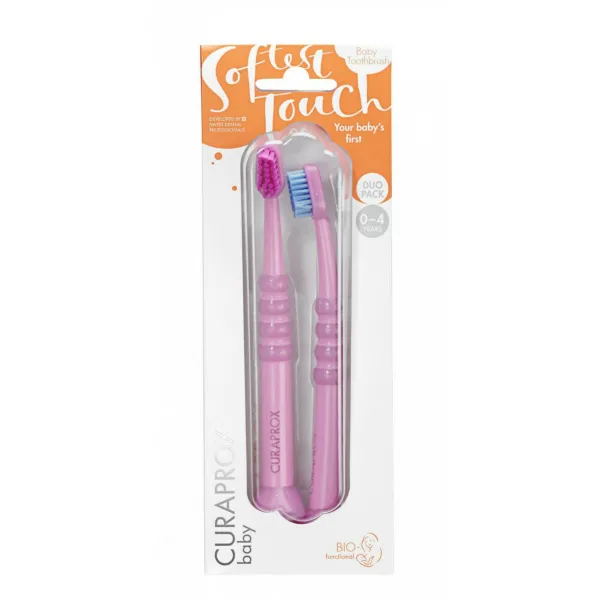 2x Curaprox Baby Tandenborstel Roze 2 stuks