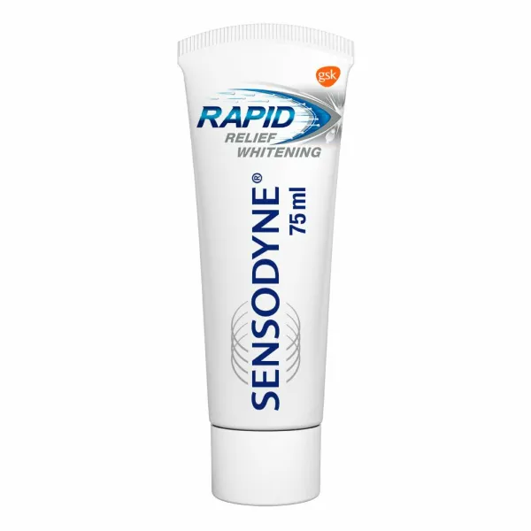 3x Sensodyne Tandpasta Rapid Relief Whitening 75 ml
