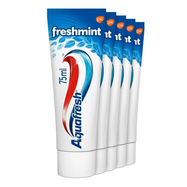 6x Aquafresh Tandpasta Freshmint 5 stuks