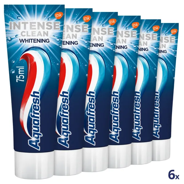 6x Aquafresh Tandpasta Intense Clean Whitening 75 ml