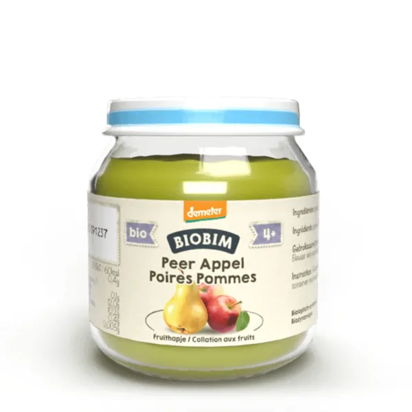 6x Biobim Fruithapje 4 mnd Peer Appel 125 g
