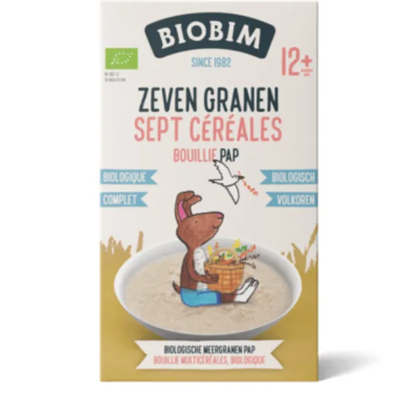 6x Biobim Papje 12+ mnd Zeven granen 250 gr