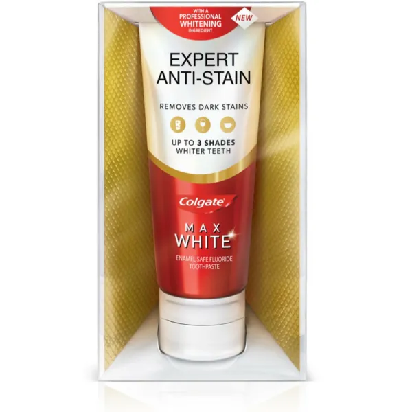 6x Colgate Tandpasta Max White Expert Anti-Stain 75 ml