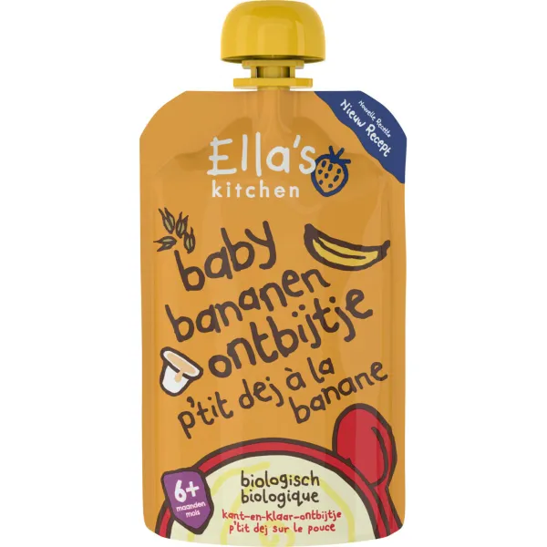 6x Ella's kitchen Baby Ontbijtje 6+ m Banaan 100 gr