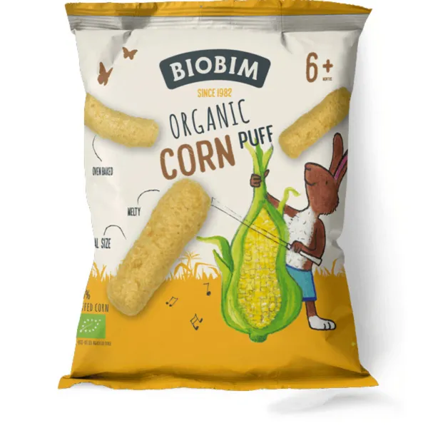 8x Biobim Puffs Mais 6+ mnd 15 g