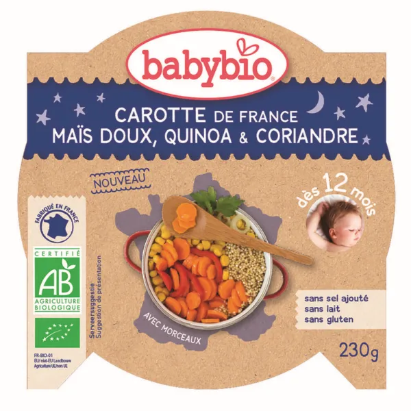 Babybio Slaap Lekker Menu 12 mnd Quinoa Groenten 230 gram