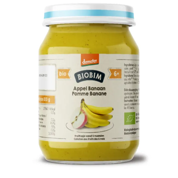 Biobim Fruithapje 6+ mnd Appel, Banaan 190 gr