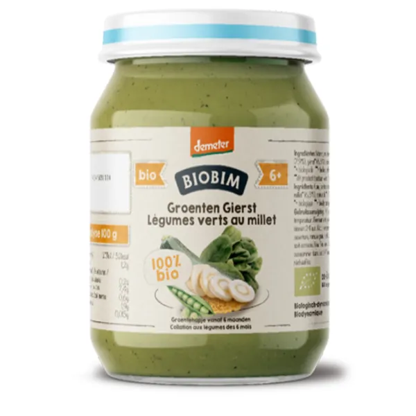 Biobim Groentehapje 6+ mnd Groenten, Gierst 190 gr