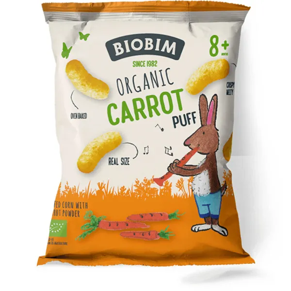 Biobim Puffs Wortel 8+ mnd 15 g