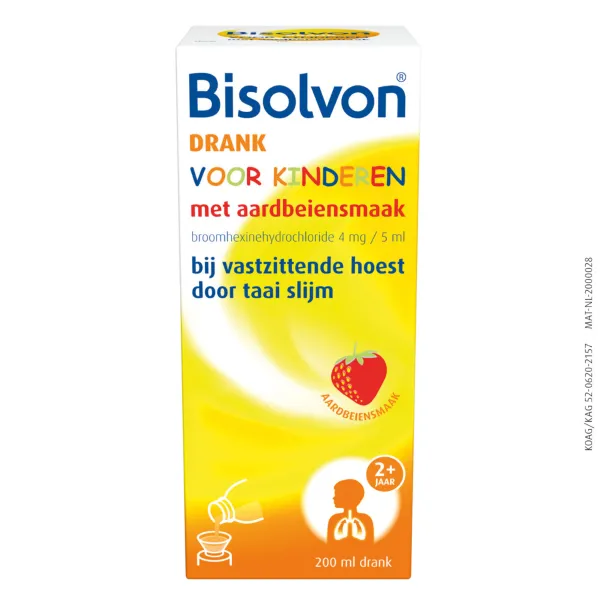 Bisolvon Drank Kind Met Aardbeiensmaak 125 ml