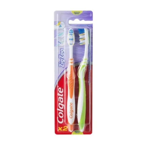 Colgate Tandenborstel ZigZag Medium Duo 2 stuks