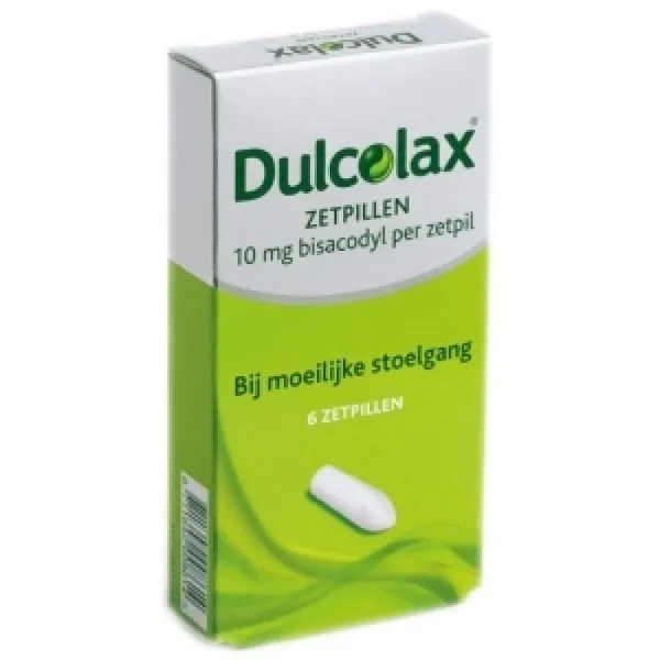 Dulcolax Moeilijke stoelgang 10 mg 6 zetpillen