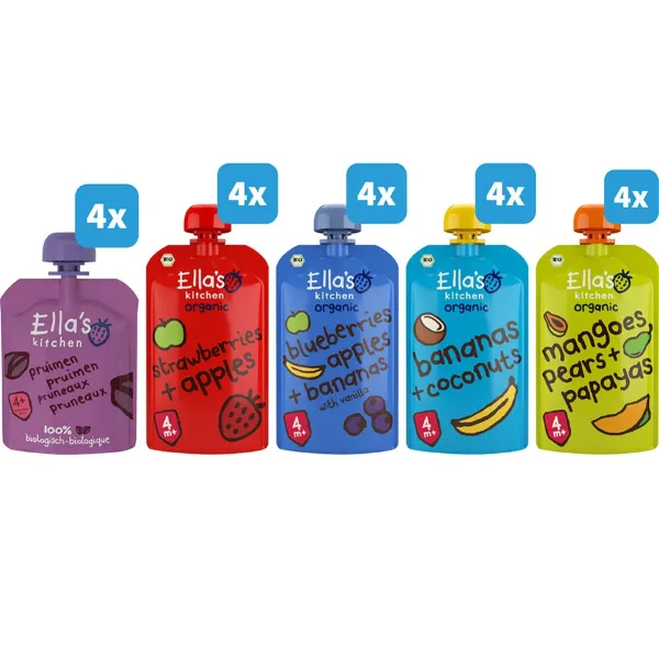 Ella's Kitchen Knijpzakjes 4+ m Pakket