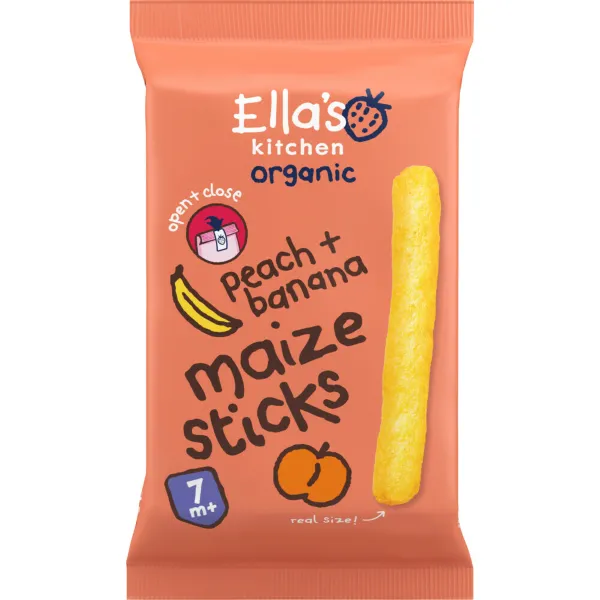 Ella's kitchen Gepoft Smikkelstengels 7+ m Perzik Banaan 16 gr