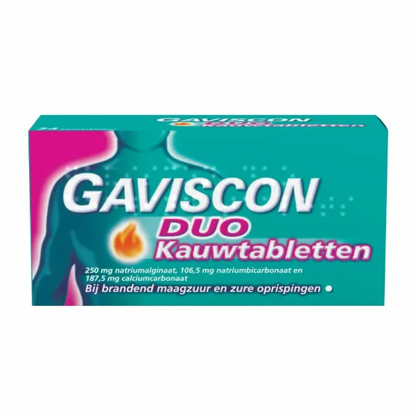 Gaviscon Duo Maagzuurneutralisator 24 kauwtabletten