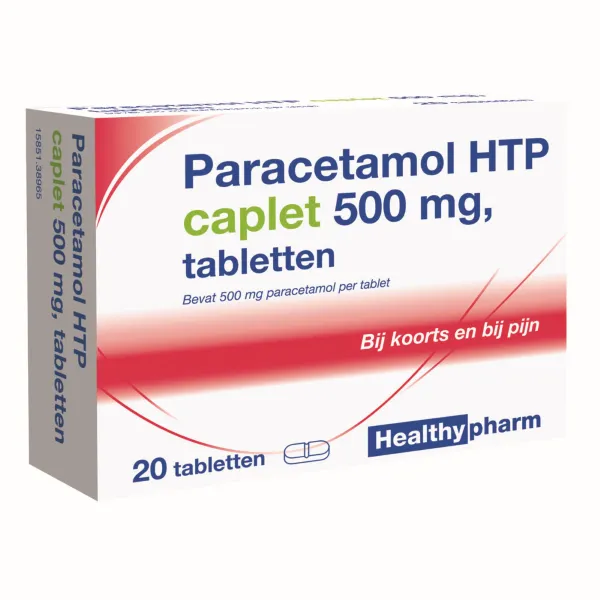 Healthypharm Paracetamol 500 mg Caplet 20 tabletten