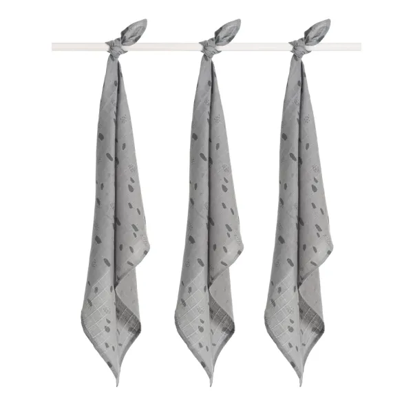 Jollein Hydrofiel Multidoek Small 70x70cm Spot Storm Grey 3 stuks