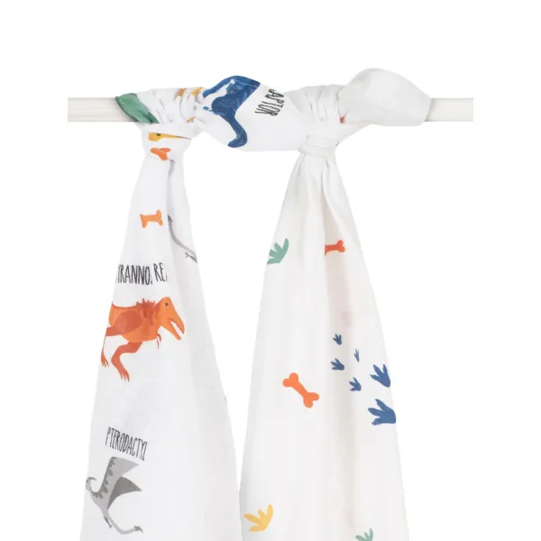 Jollein Hydrofiele Multidoek Large 115x115 cm Dinosaur 2 stuks