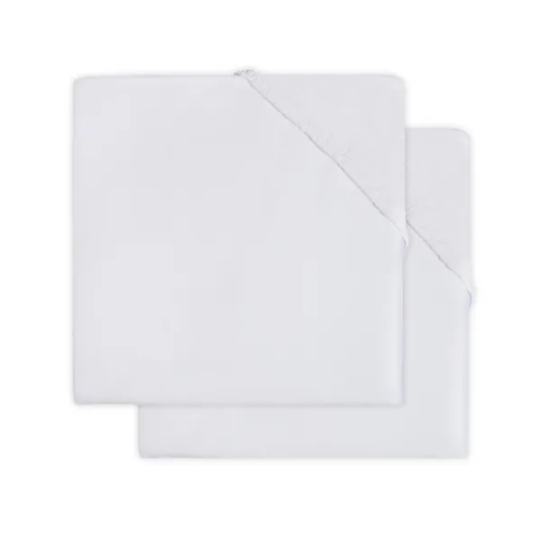 Jollein Molton Hoeslaken 40x80/90cm Wit 2 stuks