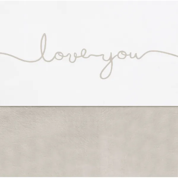Jollein Wieglaken Love you Nougat 75x100cm