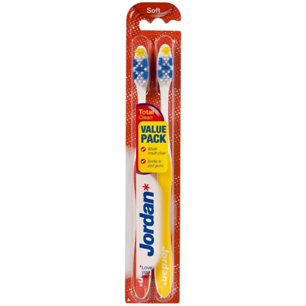 Jordan Tandenborstel Total Clean Soft 2-pack 2 stuks