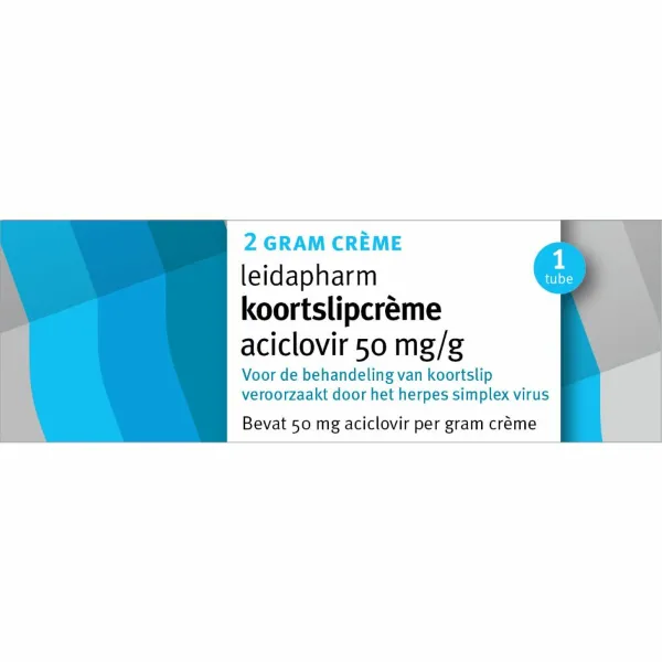 Leidapharm Koortslipcrème Aciclovir 50 mg/g 2 gr