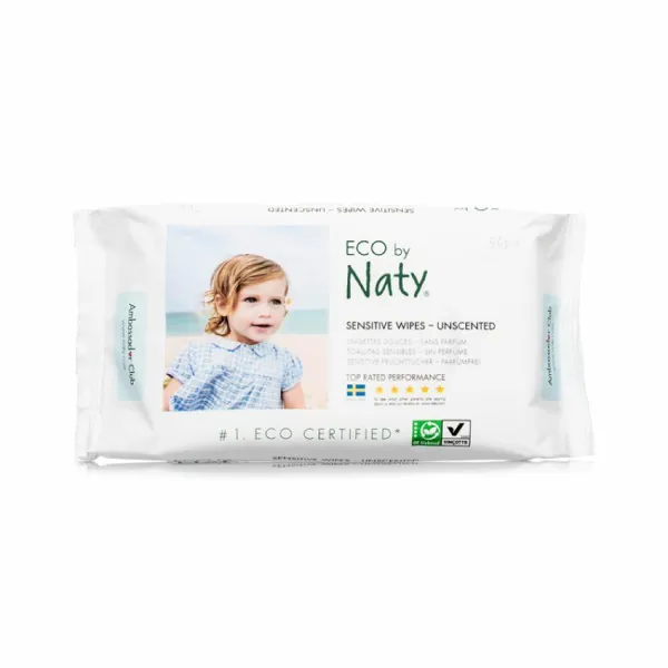 Naty Baby Doekjes Sensitive Ongeparfumeerd 56 stuks