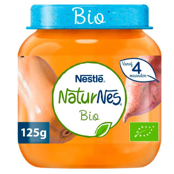 Nestle NaturNes Bio Maaltijd 4+ mnd Pompoen, Zoete Aardappel 125 gr