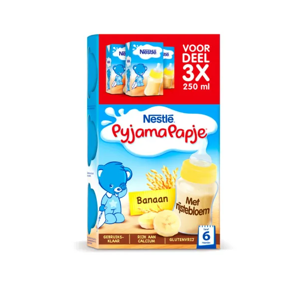 Nestle Pyjamapapje Banaan 6+ mnd 3 x 250 ml